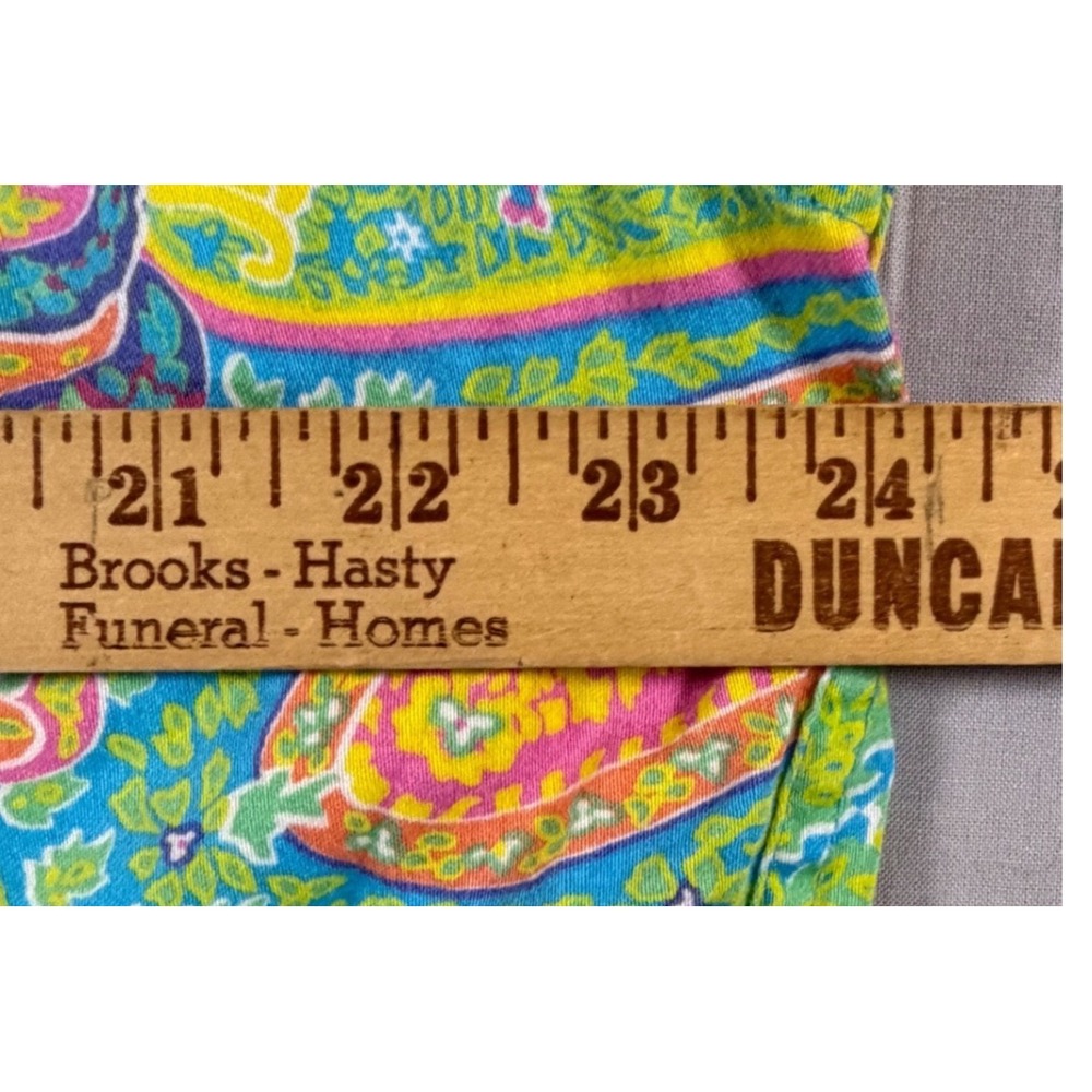 Lauren Ralph Lauren Paisley Button Down Shirt XL Multi Color Cotton Monogram - Picture 6 of 12